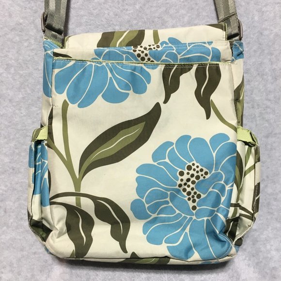 Ju Ju Be Diaper Bag Changing Pad Crossbody Strap Green Blue Marvelous Mums - Picture 4 of 14